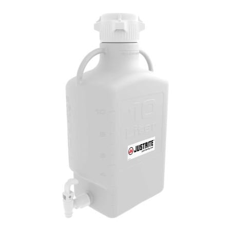 Justrite Justrite Carboy With Spigot, PP, 10-Liter 12939